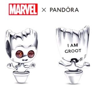 NWOT Pandora x Marvel Guardians Dancing Baby Groot Charm - 792554C01